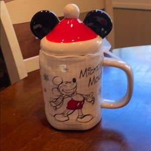 Disney sketchbook christmas Mickey mug with topper